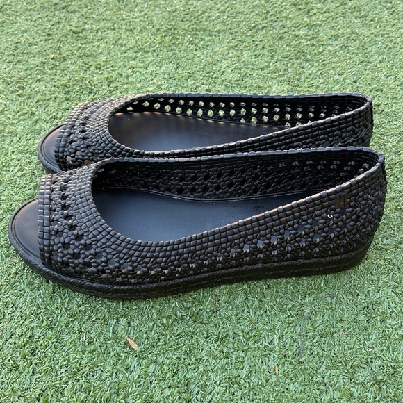 Melissa x jason Wu Black Woven Open Toe Shoes Preowned summer condition casual 7 - Picture 4 of 7